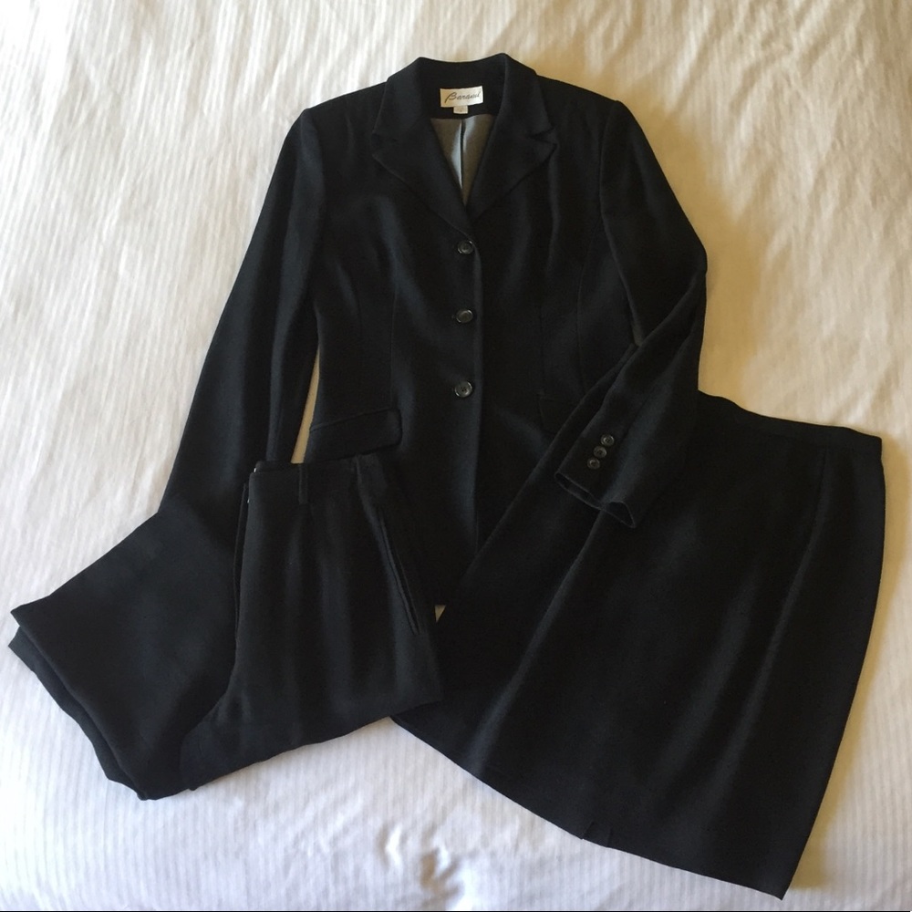 Vintage 3pcs Barami Viscose/Wool Suit sz2 (Pant 0)